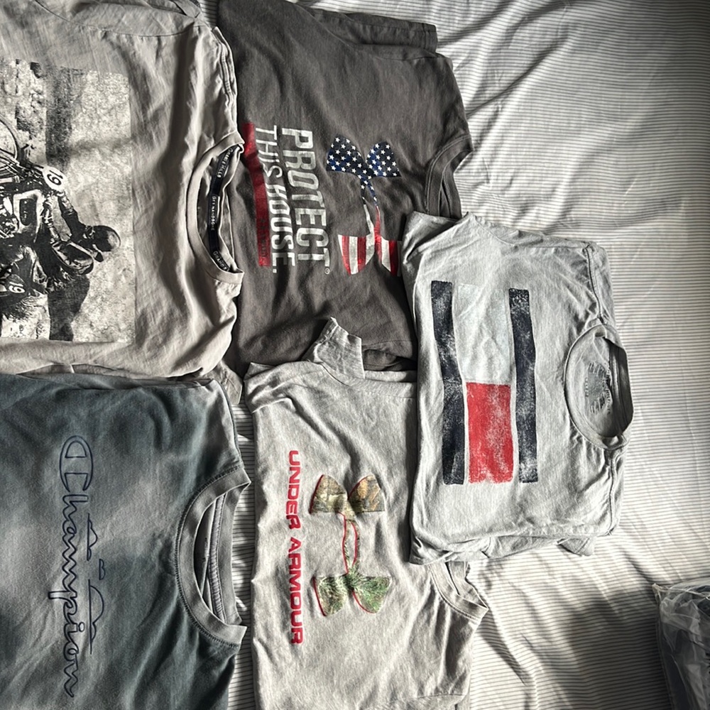 Under armor, L Boys, BUNDLE of 5, Tommy Hilfiger, champion, GAP, 2 UNDER ARMOR